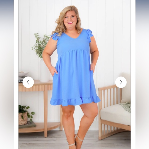 Freckled Poppy ruffle sleeved babydoll dress NWOT - Picture 2 of 8